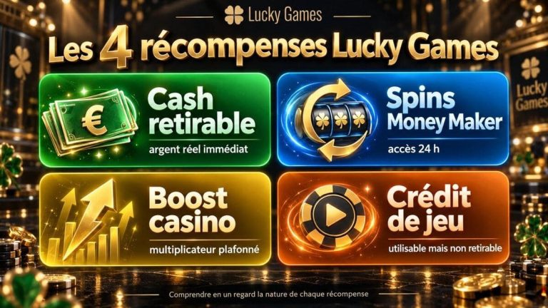 Lucky Games Casino récompenses